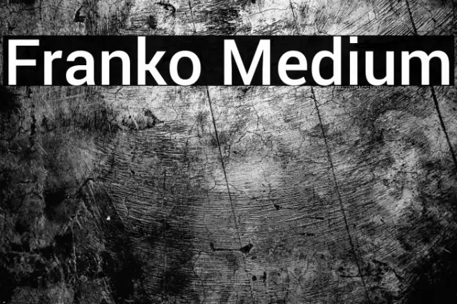 Franko Medium Font examples