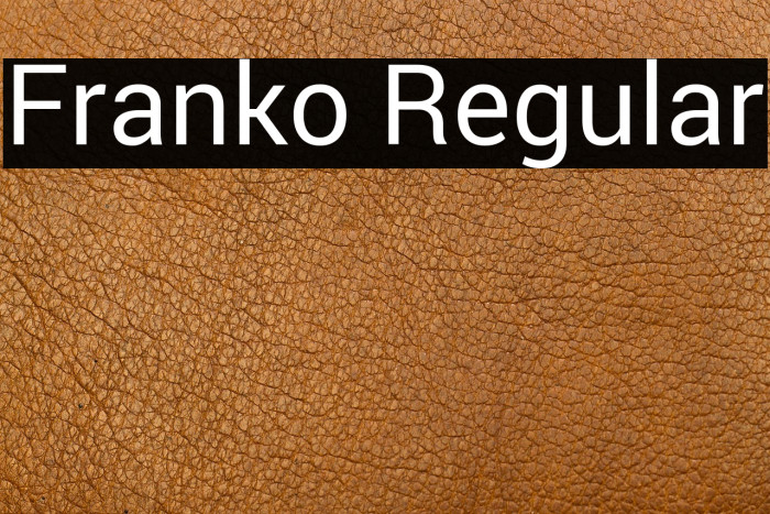 Franko Regular Example 1