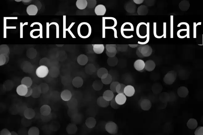 Franko Regular Font examples