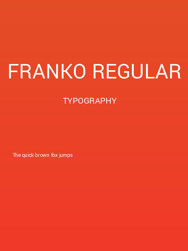 Franko Regular Poster