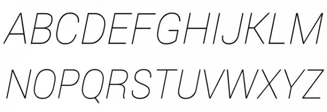 Franko Thin Italic Fonte MAIÚSCULAS