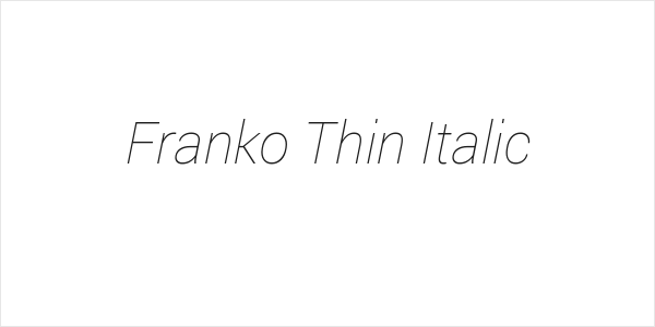 Franko Thin Italic Logo