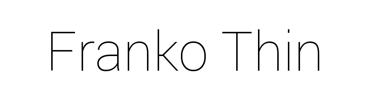 Franko Thin  नि: शुल्क फ़ॉन्ट्स डाउनलोड
