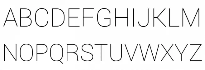 Franko Thin Schriftart Groß