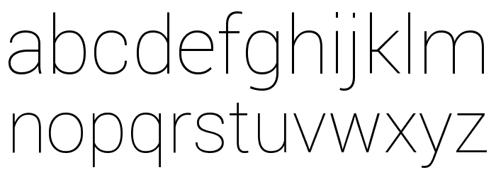 Franko Thin Font LOWERCASE