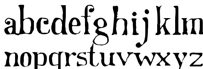 Franks Font LOWERCASE