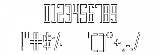 Frankstern Outline Font OTHER CHARS