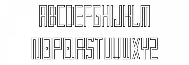 Frankstern Outline 字体 大写