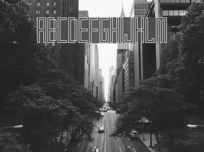 Frankstern Outline Font examples