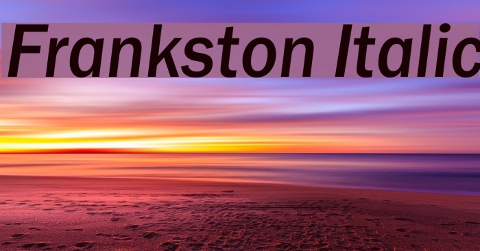Frankston Italic Font examples
