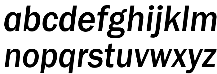 Frankston Italic Font LOWERCASE