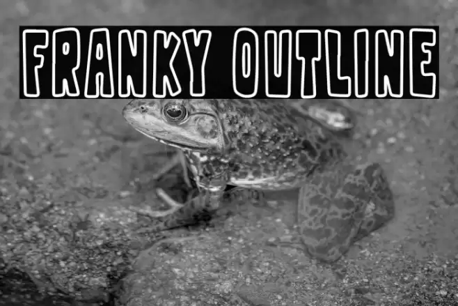 Franky Outline Font examples
