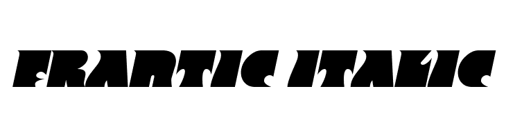 Frantic Italic Font