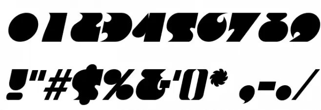 Frantic Italic Font OTHER CHARS