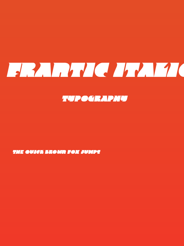 Frantic Italic Poster