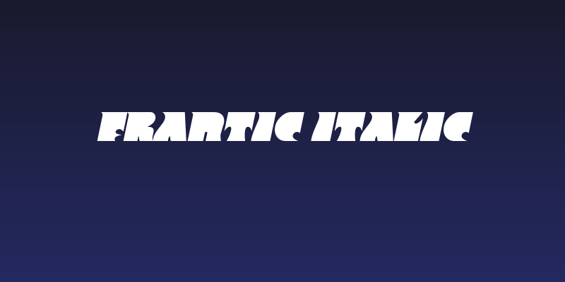 Frantic Italic Social Header