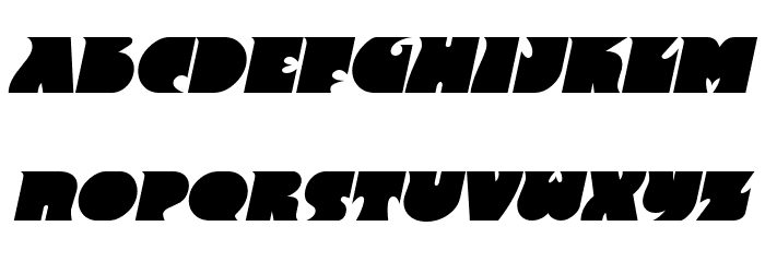 Frantic Italic Font LOWERCASE