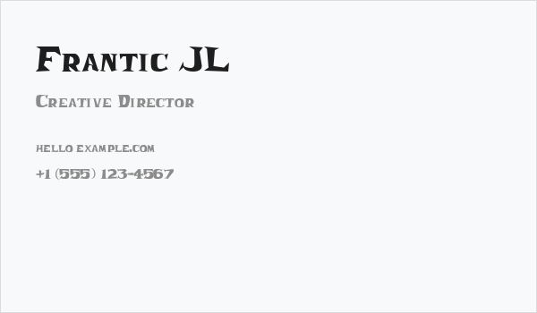 Frantic JL Business Card