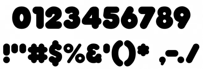 Franxurter Totally Fat Font OTHER CHARS