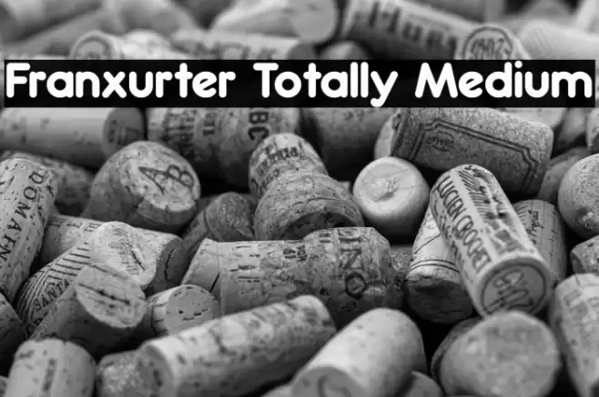 Franxurter Totally Medium Font examples