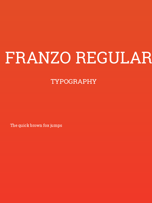 Franzo Regular Poster