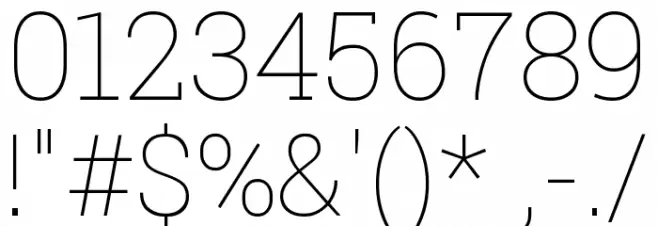 Franzo Thin Font OTHER CHARS