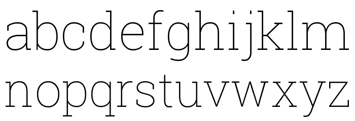 Franzo Thin Font LOWERCASE
