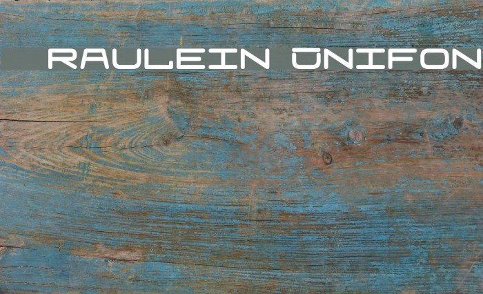 Fraulein Unifon Font examples
