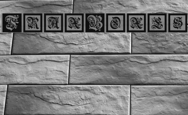 FraxBoxes Font examples