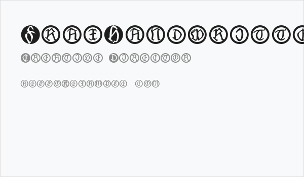 FraxHandwritten-RoundCaps Business Card