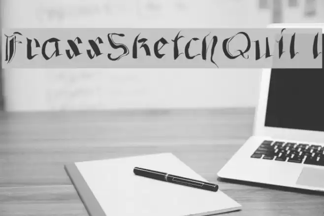 FraxxSketchQuil l Font examples