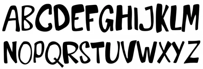 Freak Droop Caratteri MAIUSCOLE