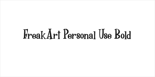 FreakArt Personal Use Bold Logo