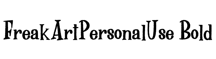 FreakArtPersonalUse-Bold  لخطوط تنزيل