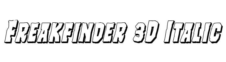 Freakfinder 3D Italic Font