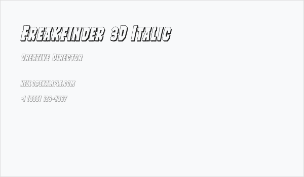 Freakfinder 3D Italic Business Card