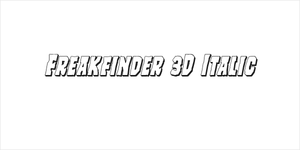 Freakfinder 3D Italic Logo