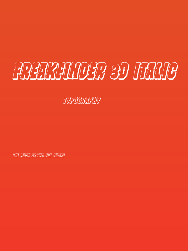 Freakfinder 3D Italic Poster