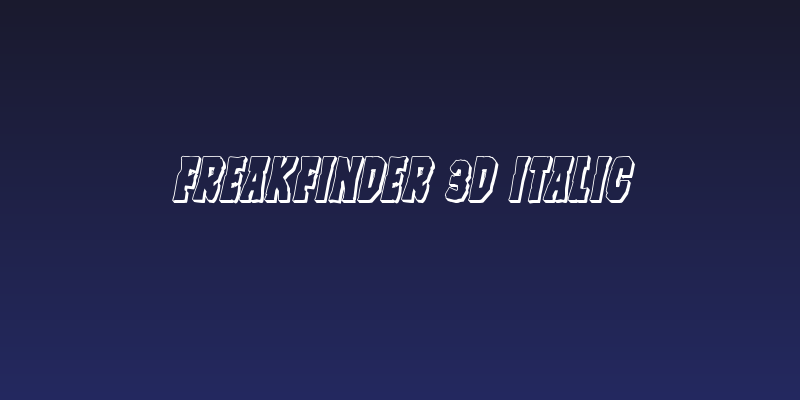 Freakfinder 3D Italic Social Header