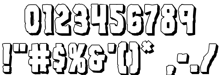 Freakfinder 3D Font OTHER CHARS