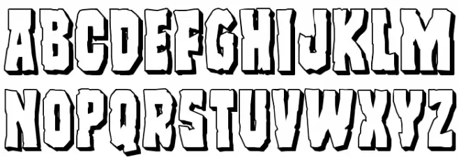 Freakfinder 3D Schriftart Groß