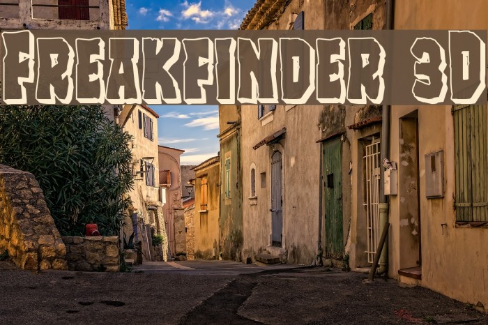 Freakfinder 3D Font examples