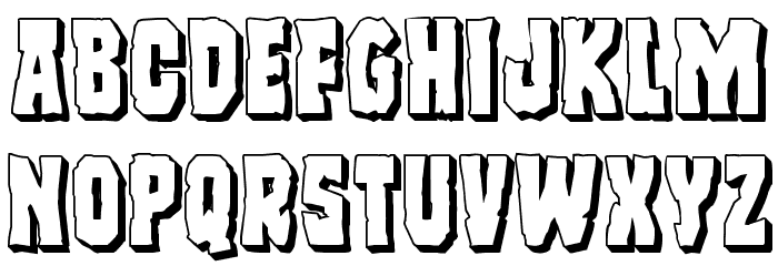Freakfinder 3D Font LOWERCASE