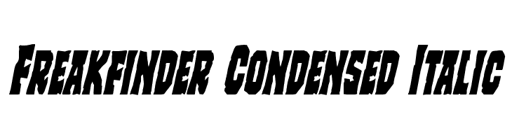 Freakfinder Condensed Italic Font