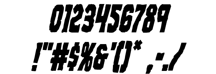 Freakfinder Condensed Italic Font OTHER CHARS