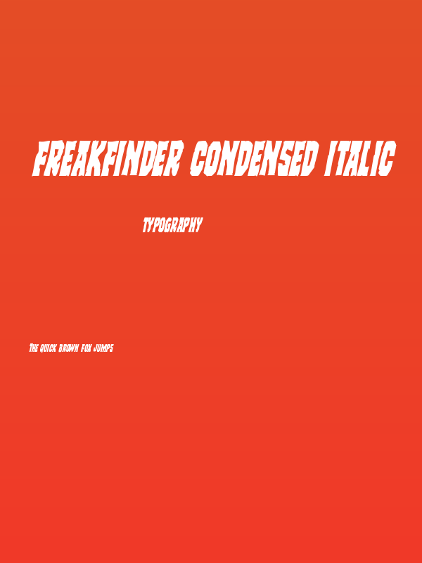 Freakfinder Condensed Italic Poster