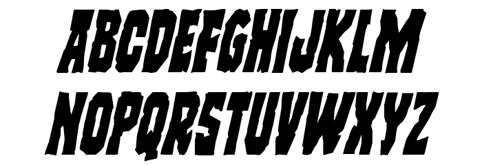 Freakfinder Condensed Italic Font LOWERCASE