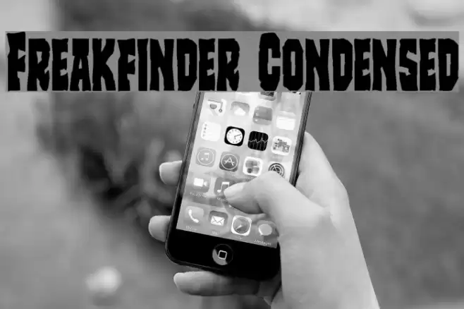 Freakfinder Condensed Font examples
