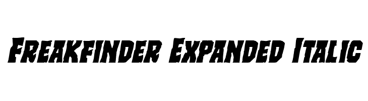 Freakfinder Expanded Italic Font