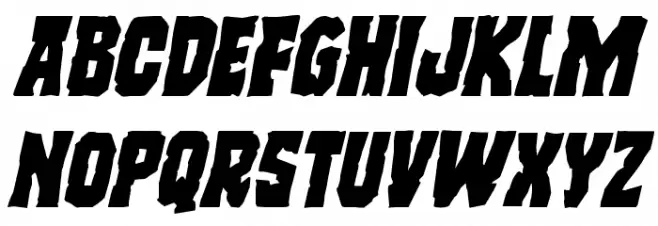 Freakfinder Expanded Italic Font UPPERCASE